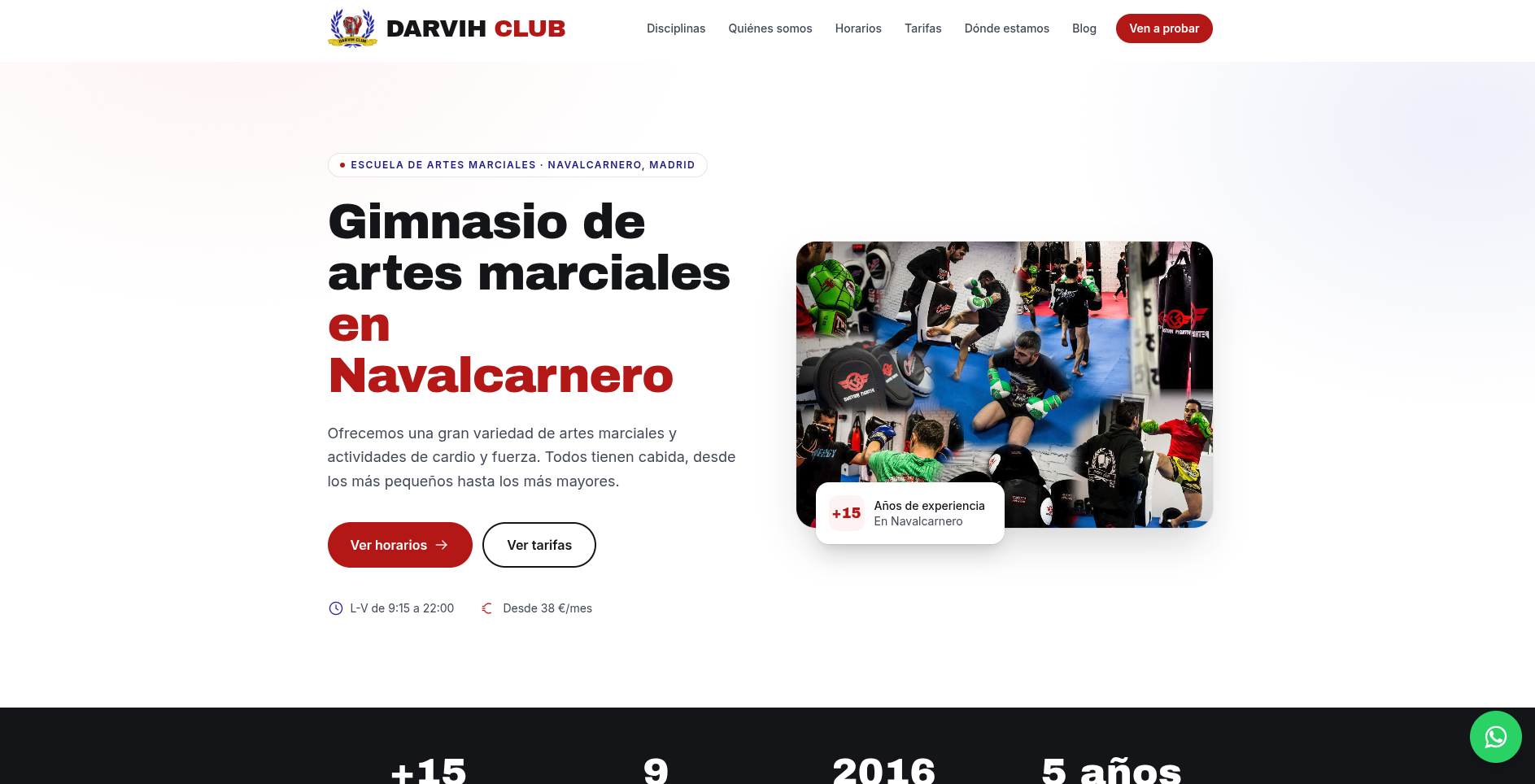 Darvih Club — Web de artes marciales